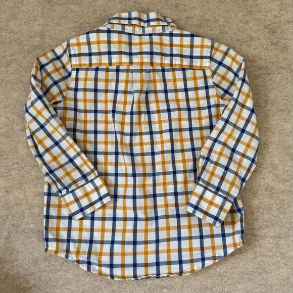 Janie and Jack plaid button-up 2 shirt bundle red yellow Kids 18–24M classic - Picture 16 of 16